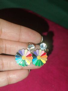 Colorful Daisy Flower Earrings