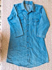Classic Blue Denim Shirt Dress