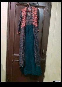 Stylish Long Kurti with Jacket attach