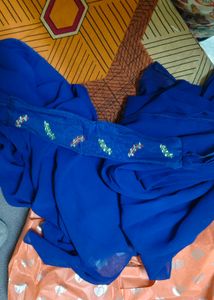 Blue Embroidered Indo Western wear