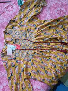 Beautiful Yellow Print Kurta