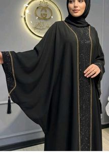 Elegant Black Kaftan with Embellishments