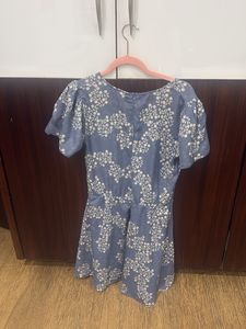 Blue Floral Mini Dress