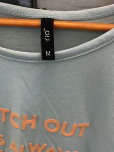 Light Blue Graphic T-Shirt