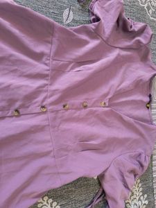 Chic Lavender Button-Front Dress