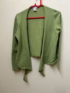 Green Tie-Front Cardigan