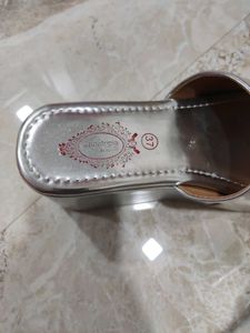 Shiny Silver Platform Slides