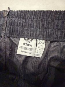 adidas wide leg trousers with backside zip