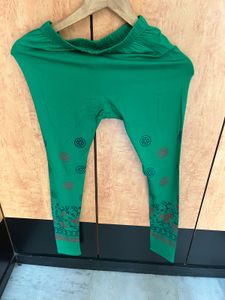 New Green Printed Leggings