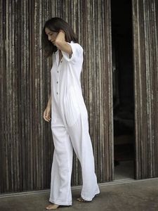 White Cotton Jumpsuit