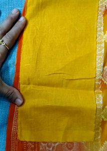 pure khaddi chiffon yellow lahariya banarasi Saree