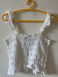 Primark Smocked Ruffle Crop Top