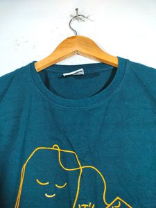 Teal Blue Casual T Shirts (Men's)