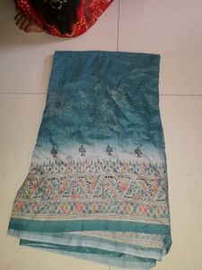 Blue Printed Dupatta