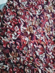 Maroon Floral Kurta Set