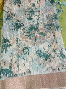 Printed Saree with boutique piece stitched