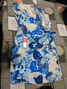 Beautiful Butterfly Print Dress and facewash free