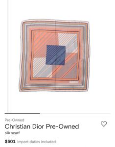 Christian Dior 💯 Silk scarf
