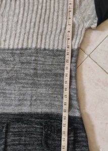Gray Knit Tunic Sweater
