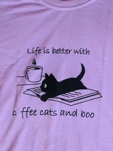 Cute Cat Coffee T-Shirt