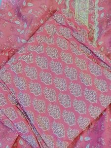 Elegant Peach Floral Kurta Set