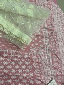 Pink Floral Kurta Set with Dupatta
