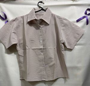 Striped Button-Up Shirt