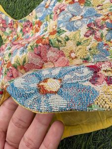 Floral Tapestry Crop Blouse