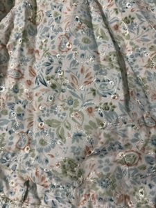 Floral Ruched Midi Skirt