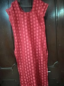 Red Net Kurti