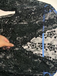 Elegant Black Lace Kimono