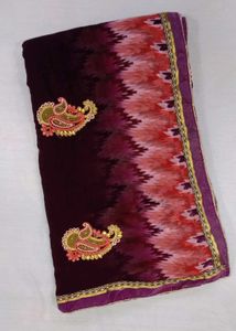 Elegant Purple Embroidered Saree