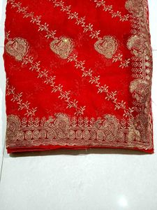 bridal red saree