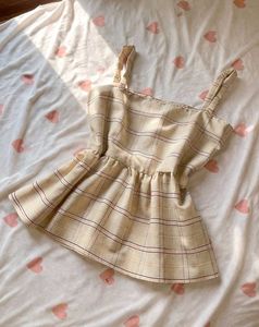 Plaid Peplum Top