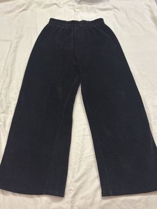 Black Corduroy Wide Leg Pants