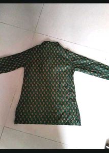 Cute Green Floral Print Dress(2-3 years)