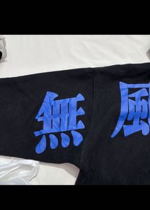 Graphic Print Black Hoodie