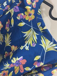 Floral print Navy blue top Women