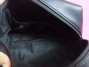 SwissUnisex Black Leather Dopp Kit Pouch