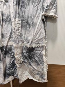 Grey And White Short Kurti