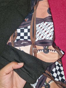 Unique Print Quarter Zip Sweatshirt