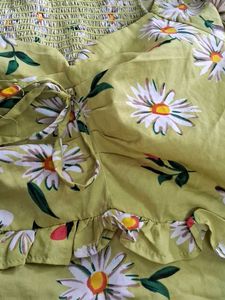 Daisy Print Wide Leg Jumpsuit