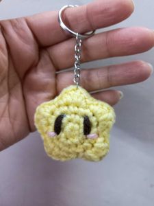 Crocheted Star Keychain