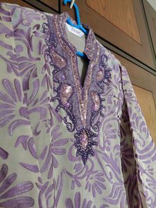 Embellished Chiffon sheer ethnic top