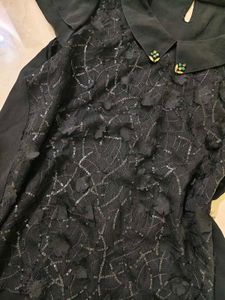 Elegant Black Embroidered Kurta