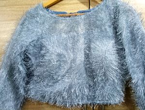 Women's Silk Fancy Blouse with Deep Neck