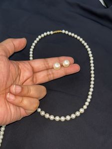 set of 2 Elegant Pearl Necklace and Earring