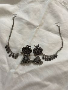 Antique Oxidized Silver Earrings