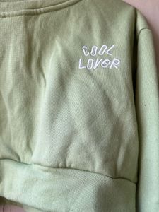 Green Cropped Sweatshirt