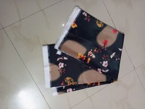 Black Printed Shirt Febric